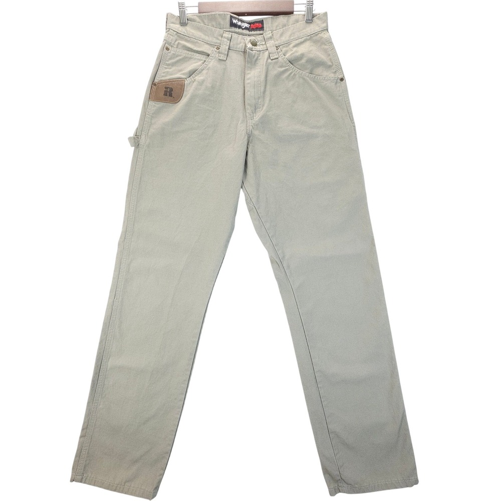Wrangler Riggs Workwear Men 29x30 Tan Khaki Carpenter‎ Pant Cotton Ripstop